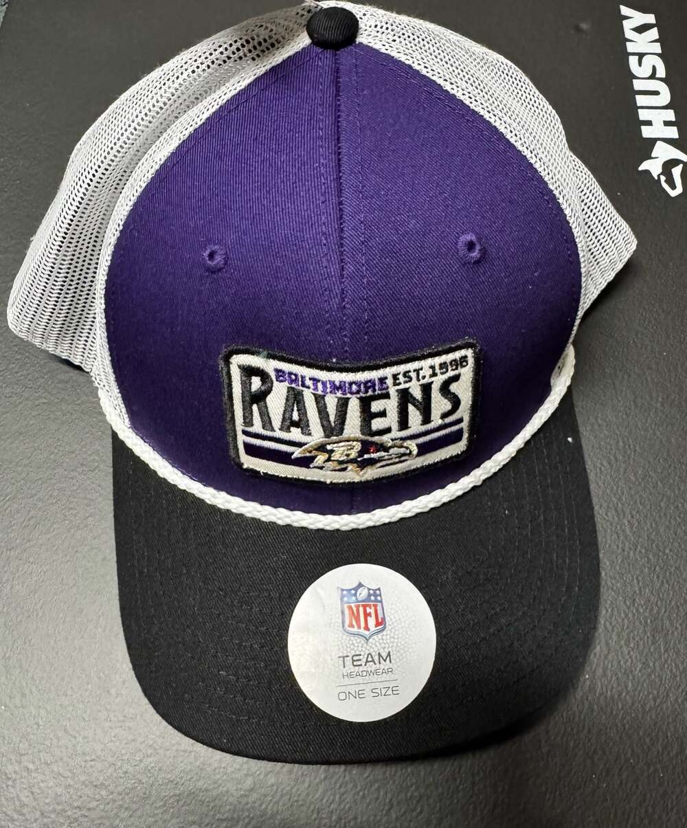 Baltimore Ravens NFL Team Headwear Trucker Hat Purple White Black One Size